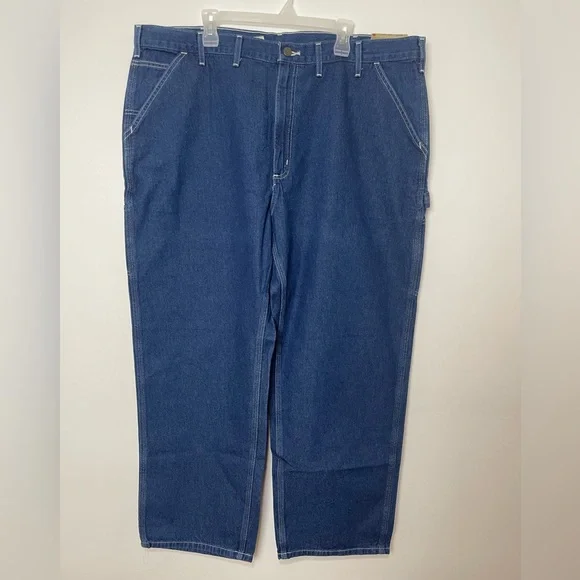 Carhartt Work Dungaree Cargo Utility Construction Work Pants Size 44x30 - Picture 2 of 6